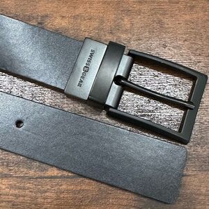 SwissGear Men's Reversible Synthetic Leather Buckle Belt Black Brown Size 38